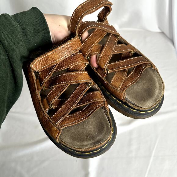 Vintage Dr. Martens Dune Fisherman Leather Chunky Sole Platform Sandals Sz US 10 - Picture 16 of 16